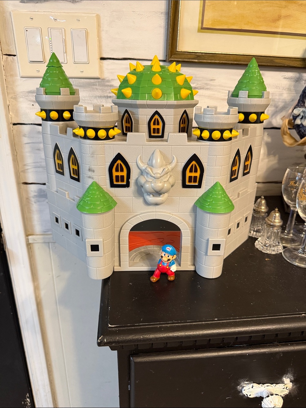 Kids Castle Playset with Green Accents and Figurine - Unbranded